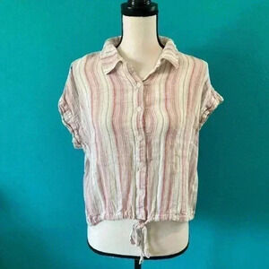 Sanctuary linen striped top in size small